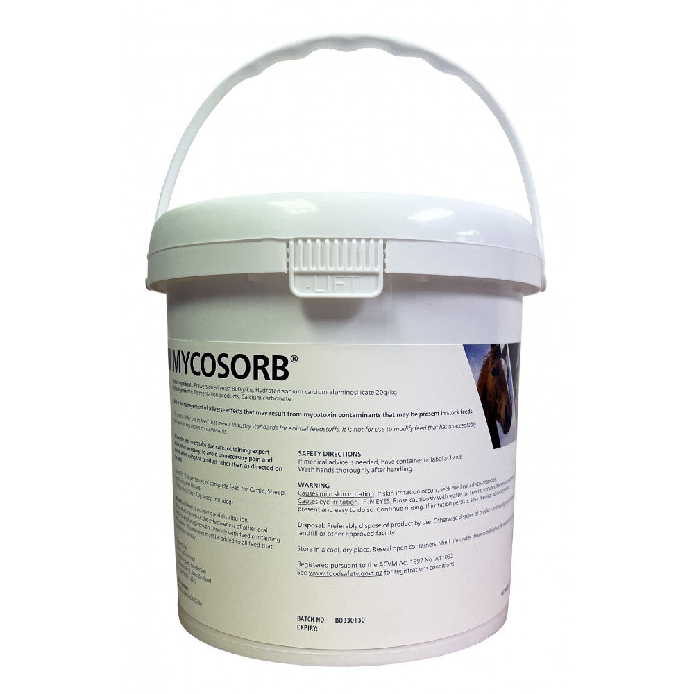 Mycosorb Toxin Binder 1kg tub by Alltech – mycotoxin control supplement for horses and livestock NZ

