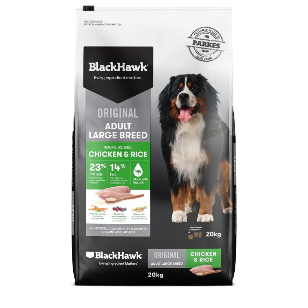 Black Hawk Large Breed Dog Chicken and Rice 20kg