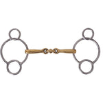 Platinum German Silver 3 Ring Gag with Lozenge
