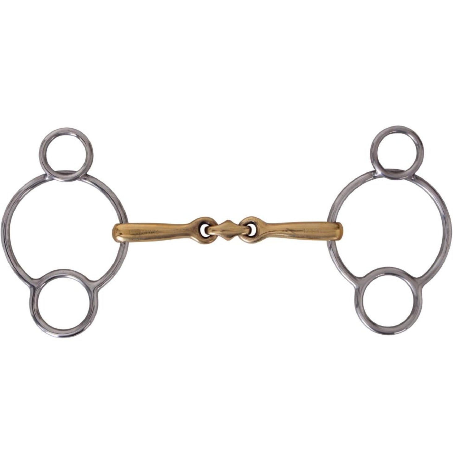 Platinum German Silver 3 Ring Gag with Lozenge