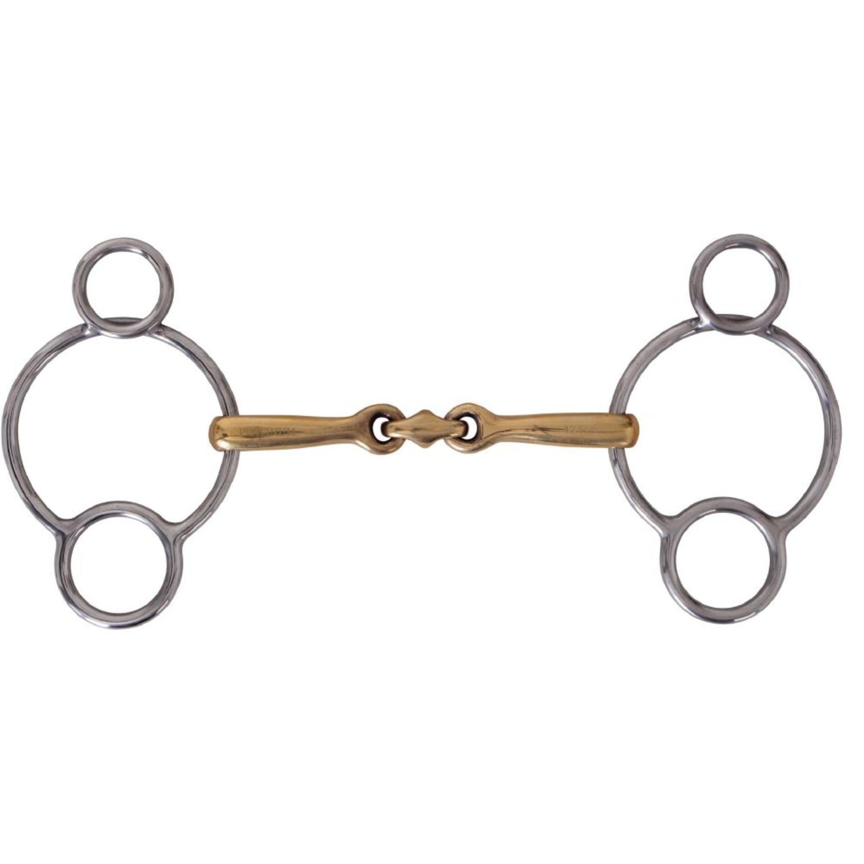 Platinum German Silver 3 Ring Gag with Lozenge