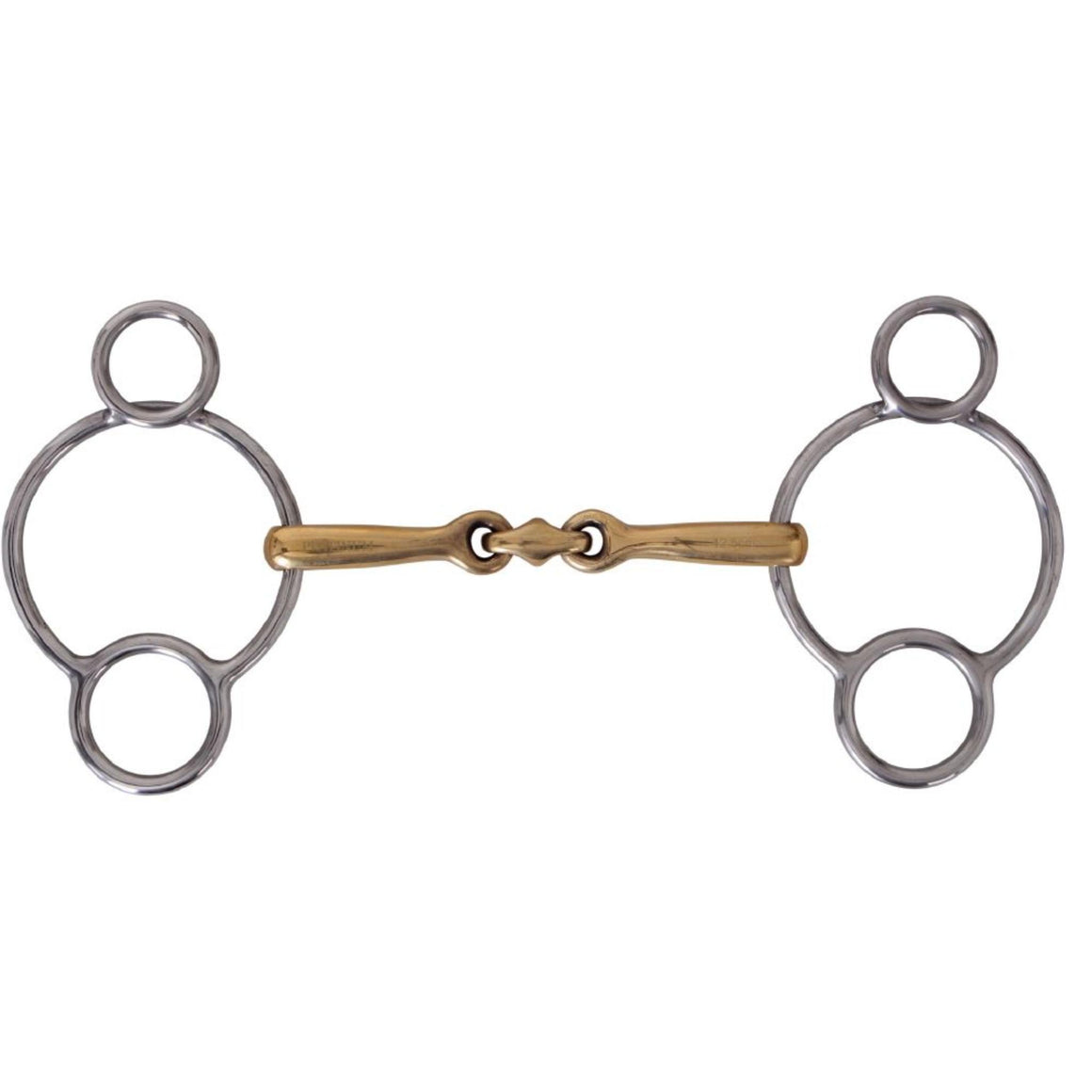 Platinum German Silver 3 Ring Gag with Lozenge