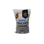 Supa Feeds Poultry Chook feed bag on a white background