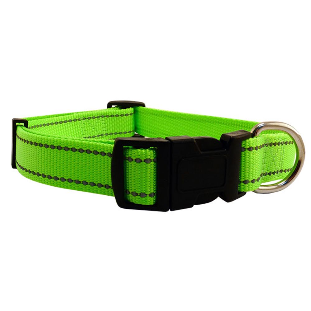 reflective-dog-collar-green