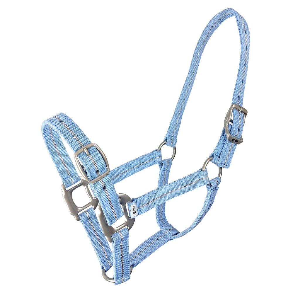 Metallic Braid Headcollar Sky Blue