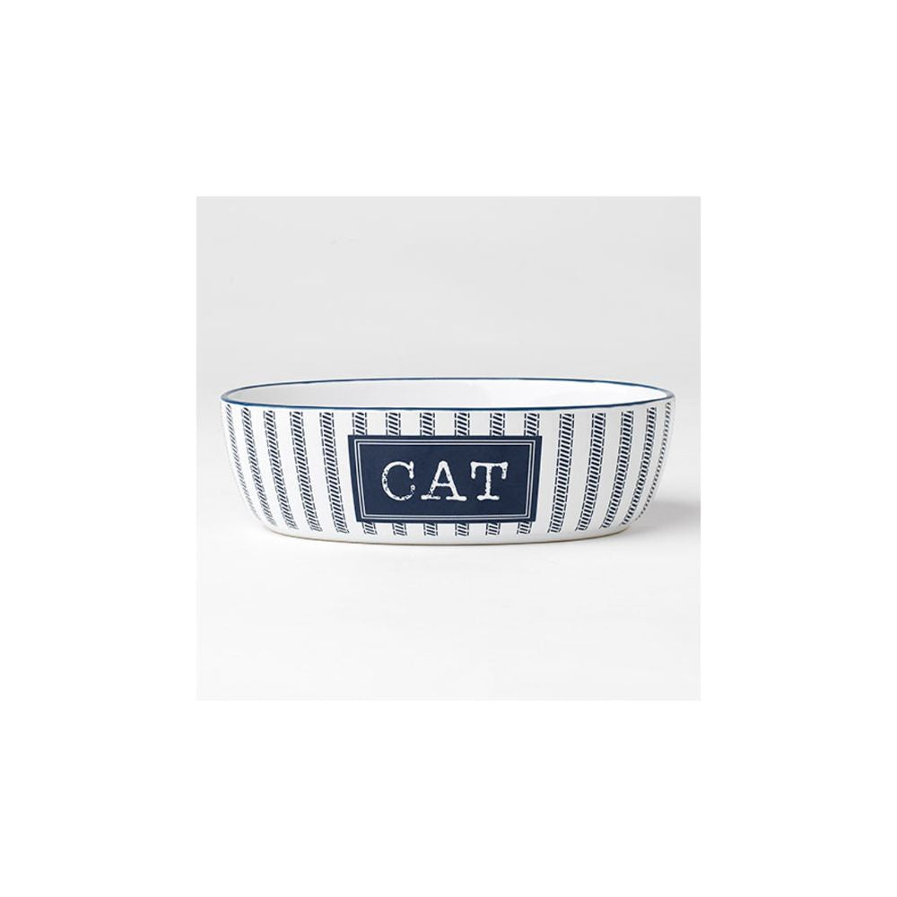 Country Blue Cat Bowl - 17cm
