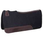 Double-hill-contoured-synthetic-western-pad-black