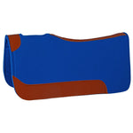Double-hill-contoured-synthetic-western-pad-blue