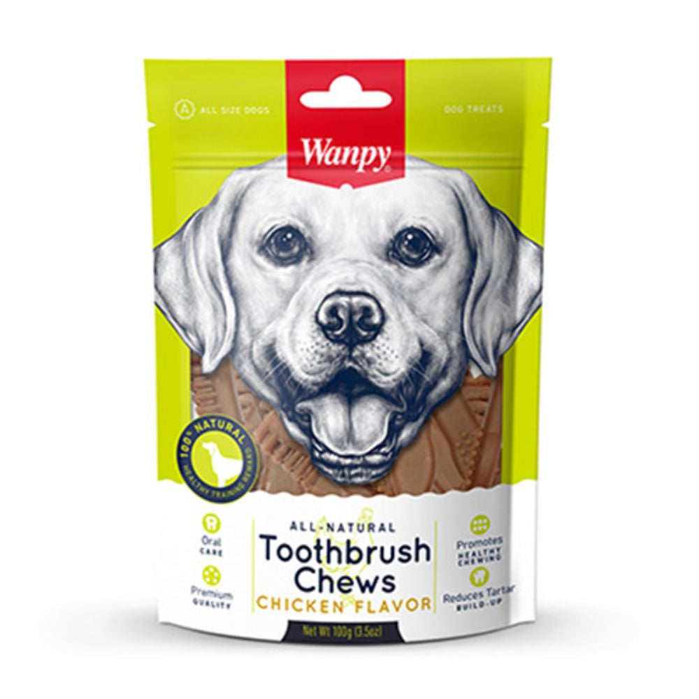 Wanpy-Dog-Tooth-Brush-Chews-Chicken-Flavour-100g