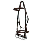Platinum Raised Padded Hanoverian Bridle Brown