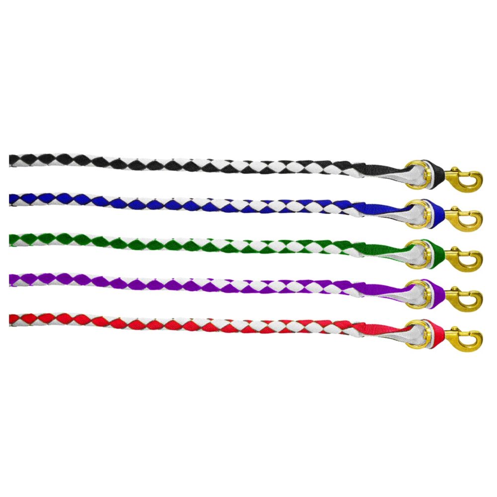 Blue Tag Two Tone Plaited Lead Rope