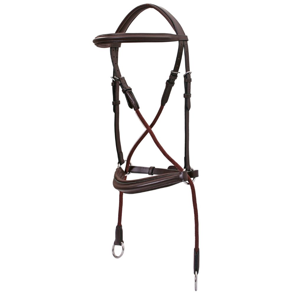 Platinum Bitless Bridle Brown