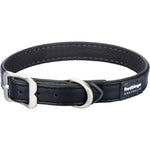 Red-dingo-dog-collar-vegan-leather-black