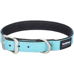 Red-dingo-dog-collar-vegan-leather-turquoise